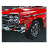 Art ot red 1964 Chevrolet Impala car