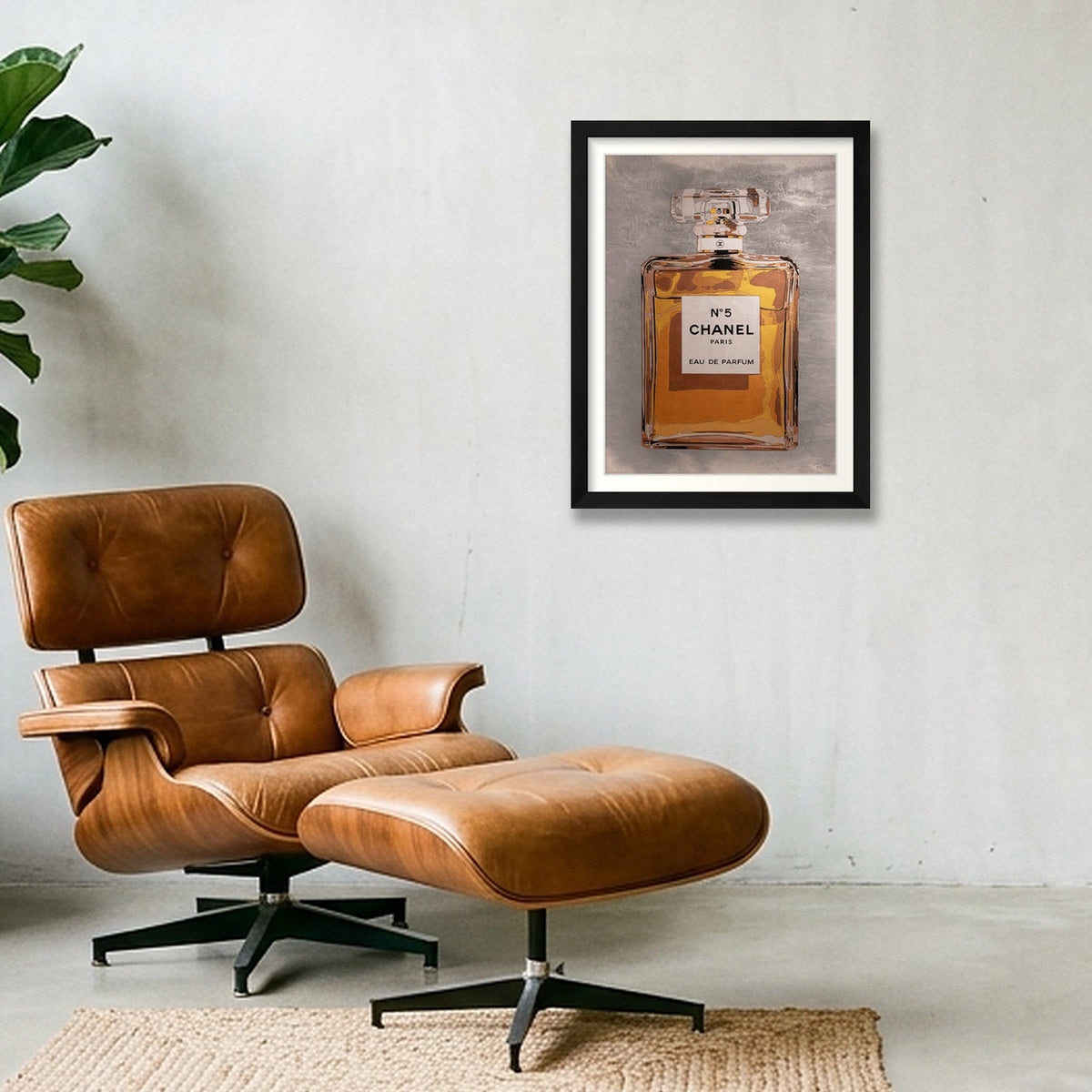 Chanel 5 Art Print — 12×16" Black Frame