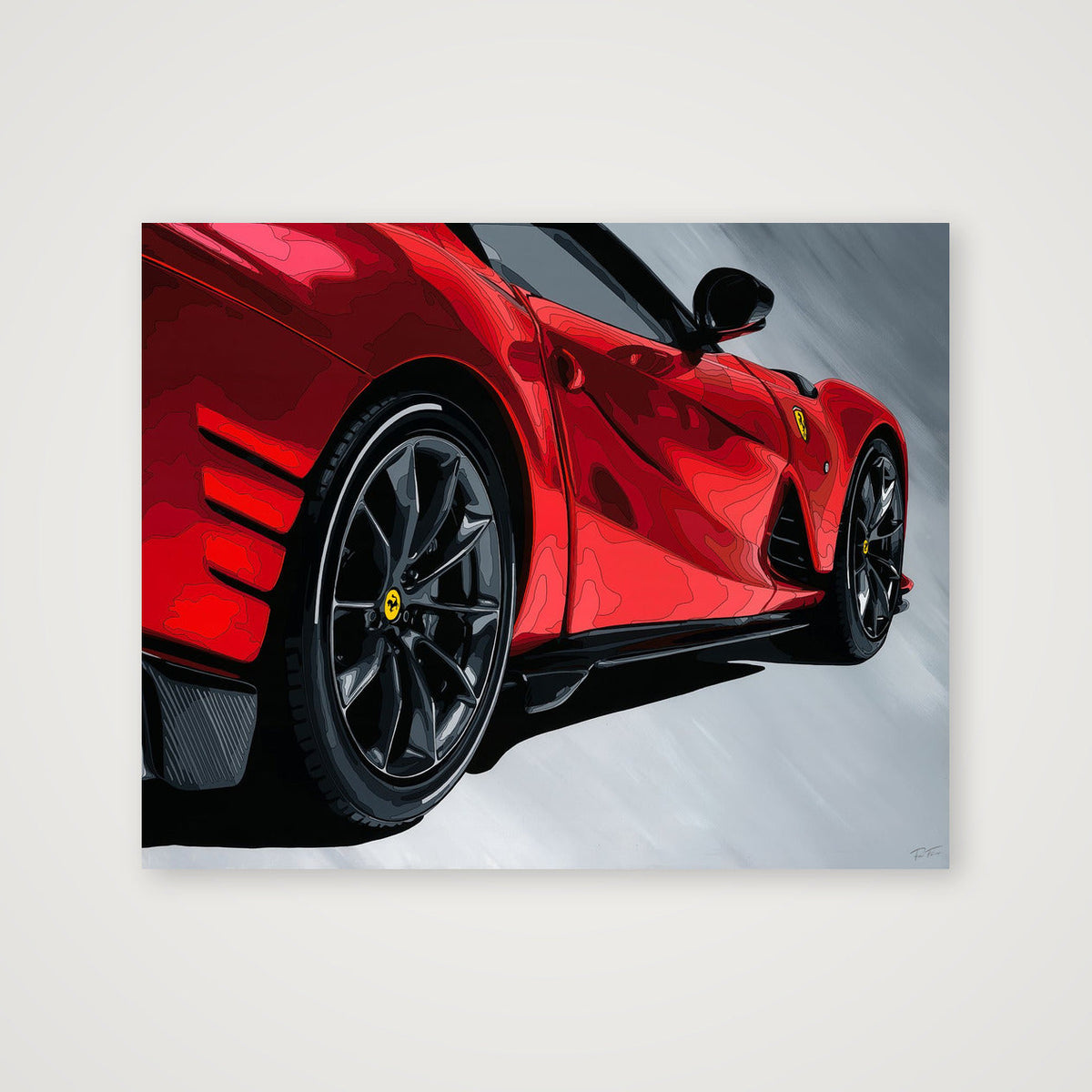 Ferrari 812 finished 50smaller — 20×16" Print only
