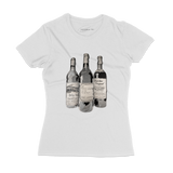 white t-shirt with greatest American wine art