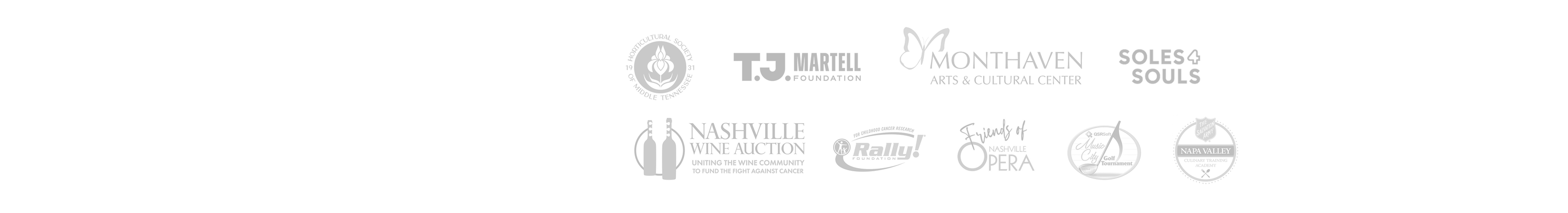 non profit logos on white banner