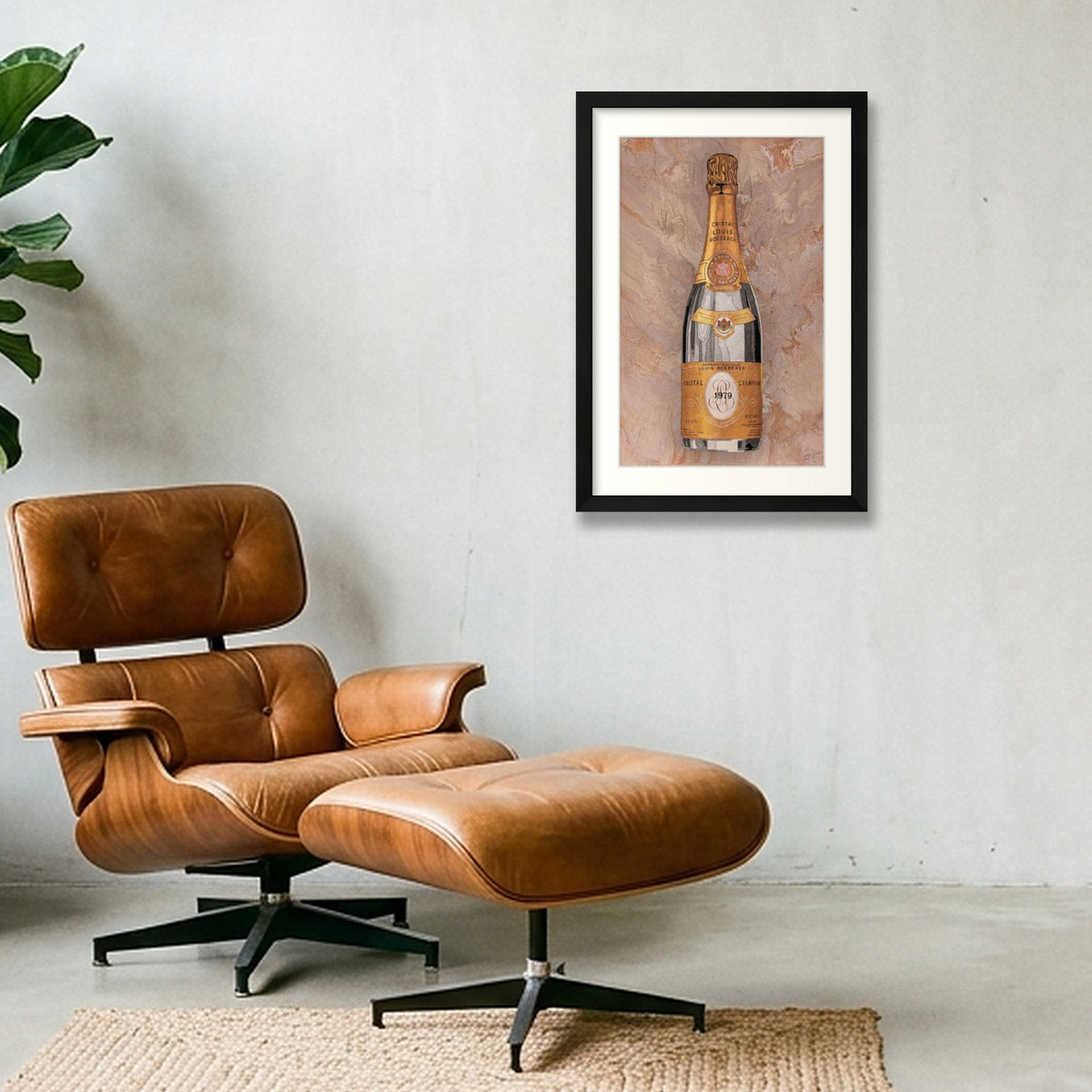 Cristal Champagne Art Print — 12×18" Black Frame