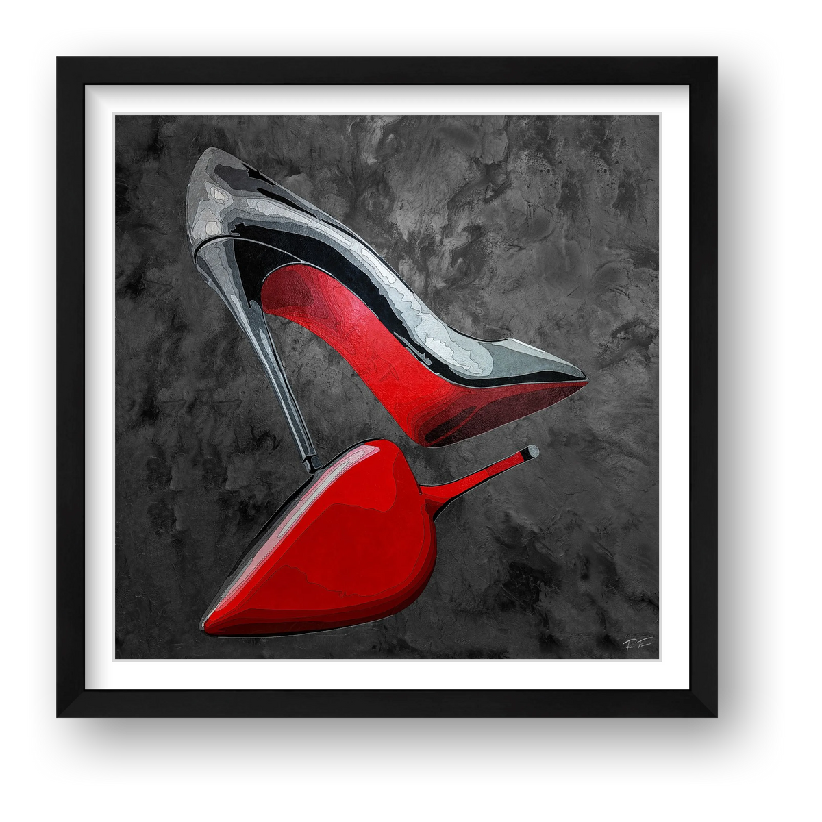 louboutin kate fine art print  — framed