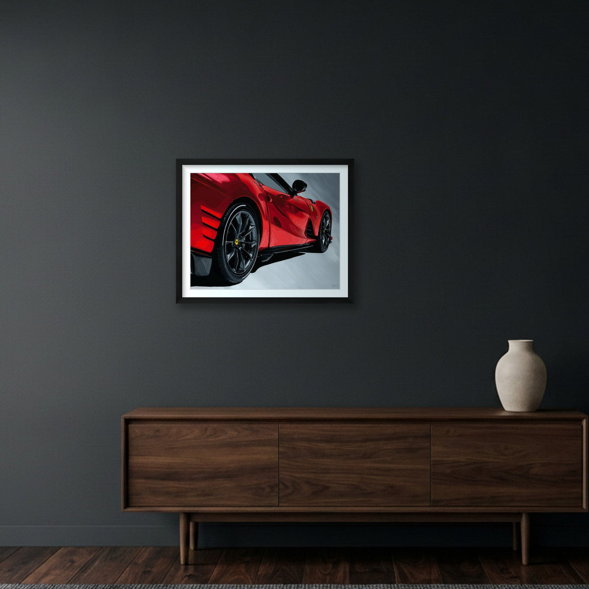 Ferrari 812 finished 50smaller — 20×16" Black Frame